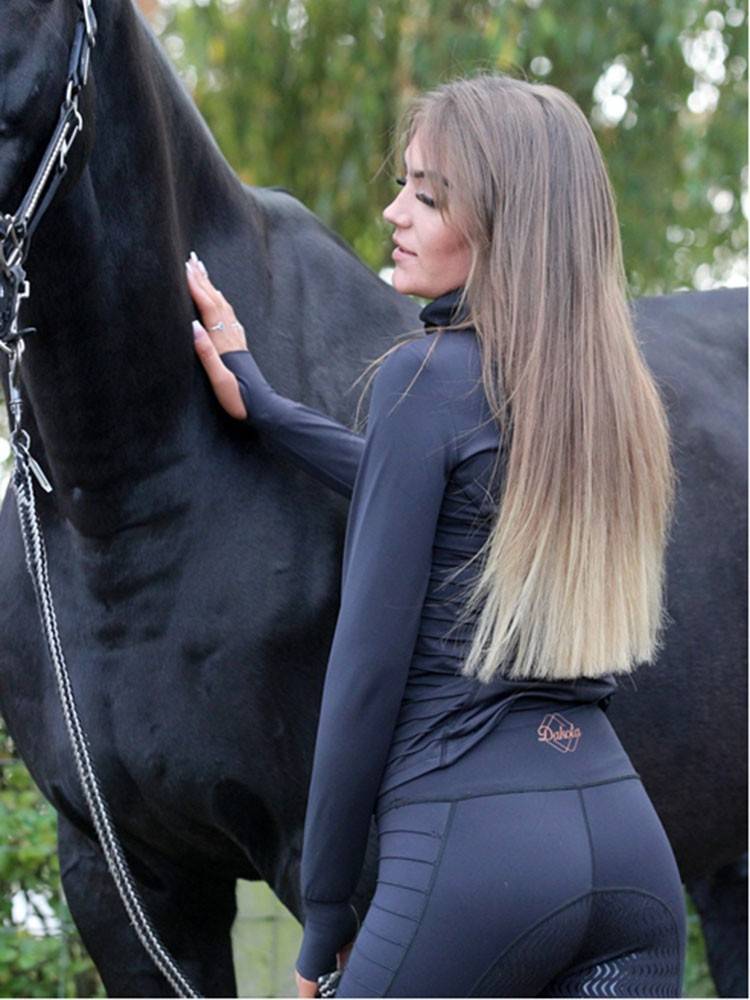 Women's equestrian trousers Knight equipped with silicone non -slip tight pants, fast -drying, breathable skin, skin -friendly, hidden blue