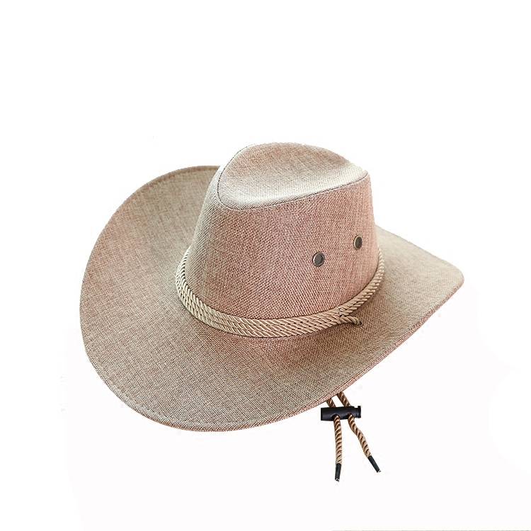 Outdoor Straw Hat Men's Summer Beach Hat Western Cowboy Hat Men's Mountaineering Sun Hat sunscreen sunshade