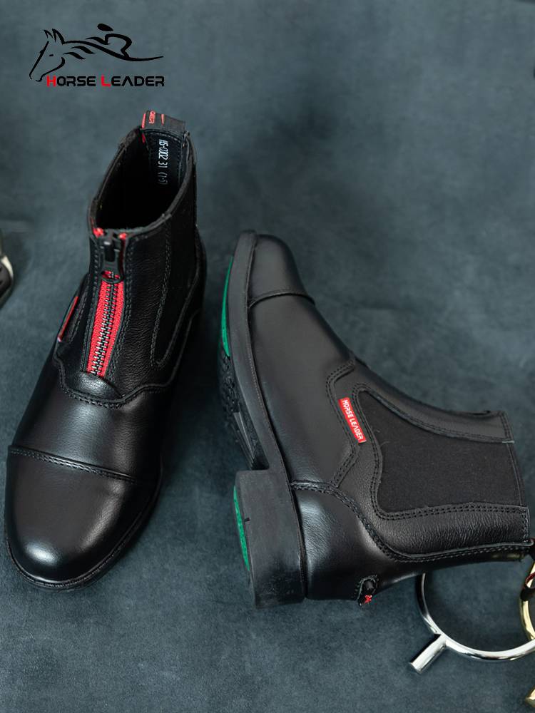 Spring and summer wear -resistant and breathable children's riding boots female imported cowhide equestrian boots male knights equipped with horse riding clothing women