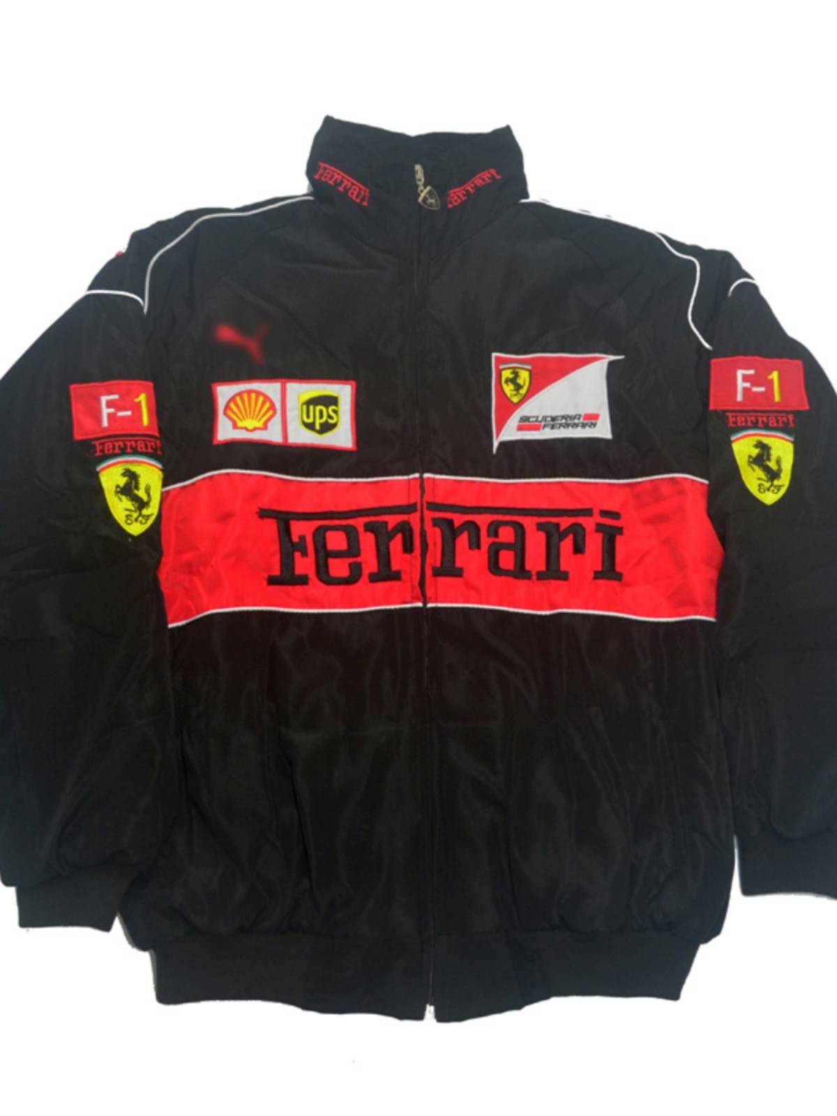 F1 racing service locomotive cotton clothing American retro motorcycle cycling jacket coat men's cotton jacket embroidery autumn and winter