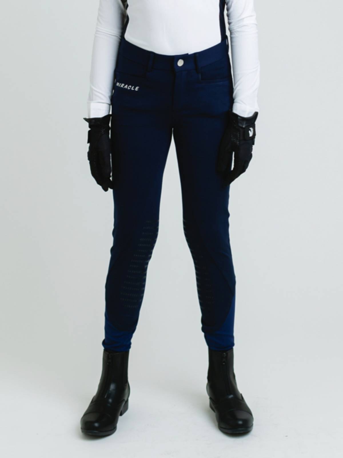 Children's four seasons and half -seasons and half -seasons, elasticity, breathable silicone, silicon, anti -slip resistance, wear -resistant knight equipment training competition riding pants