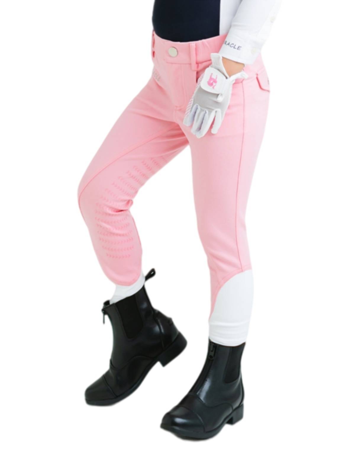 Children's four seasons and half -seasons and half -seasons, elasticity, breathable silicone, silicon, anti -slip resistance, wear -resistant knight equipment training competition riding pants
