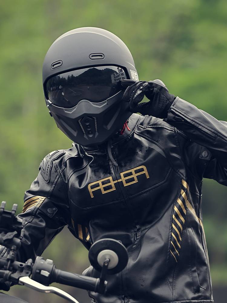 3C certification motorcycle helmet scorpion combination helmet men's and female locomotive warrior helmet summer sunscreen retro Bluetooth full helmet