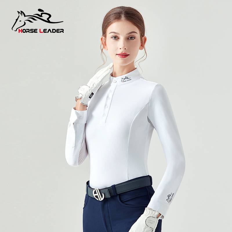 HorseLeader Equestrian Equestrian T -shirt T -shirts of spring and summer breathable ladies riding long -sleeved equestrian clothing top
