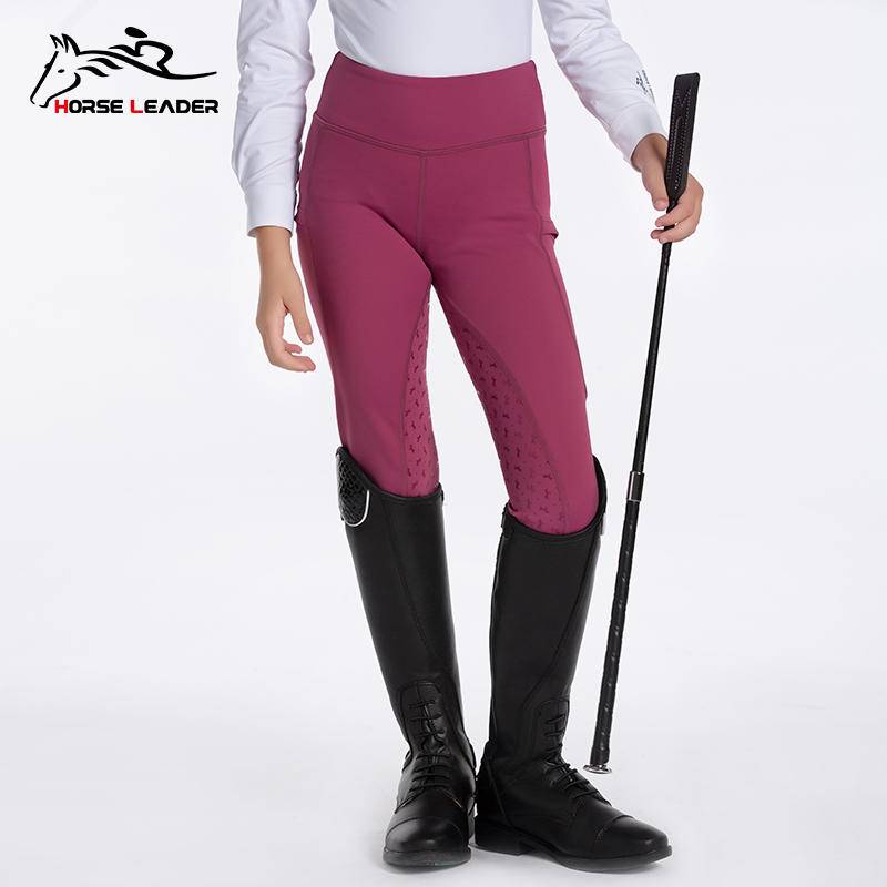 Spring and Summer Four Seasons Children's Equestrian Horse Pants Training Equestrian Silicon Plastic wear -resistant knight -resistant high -pants riding equipment