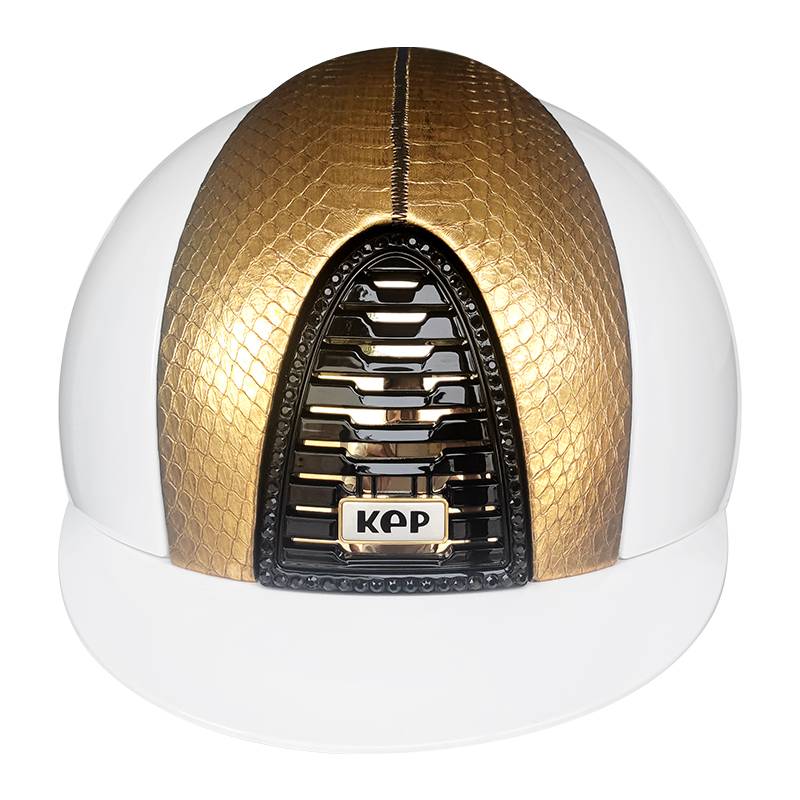 KEP Equestrian helmet Italy imported white gold python Cromo 2.0 Polish golden riding helmet 234