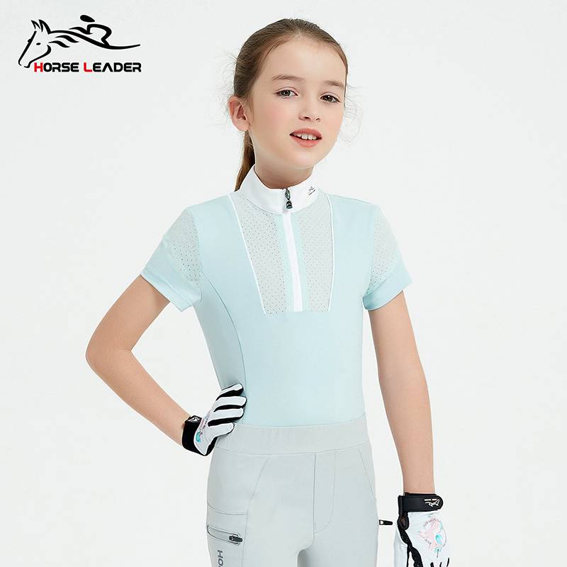 HorseLeader Summer Equestrian T -shirt Short -sleeved Equestrian Equestnically Equel Equests Equipment Shirt
