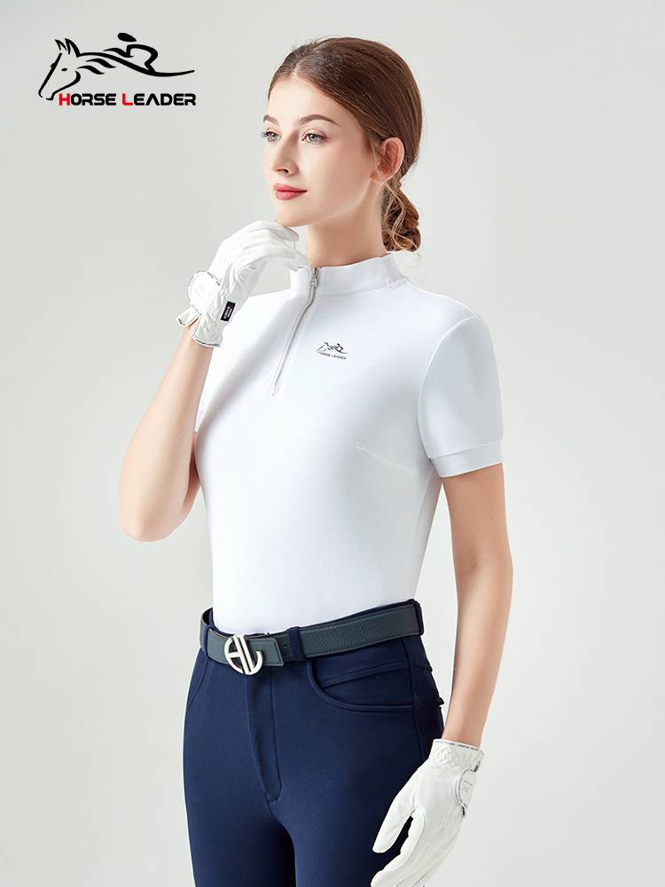 HorseLeader Equestrian short -sleeved T -shirts Summer Equestrian Equipment Thin Fast -drying and breathable Knight Clothing Women