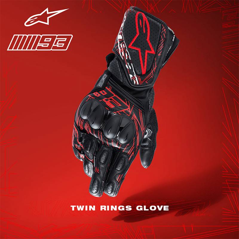 A Star Marquis co -branded motorcycle gloves gloves gloves Twin Ring v2