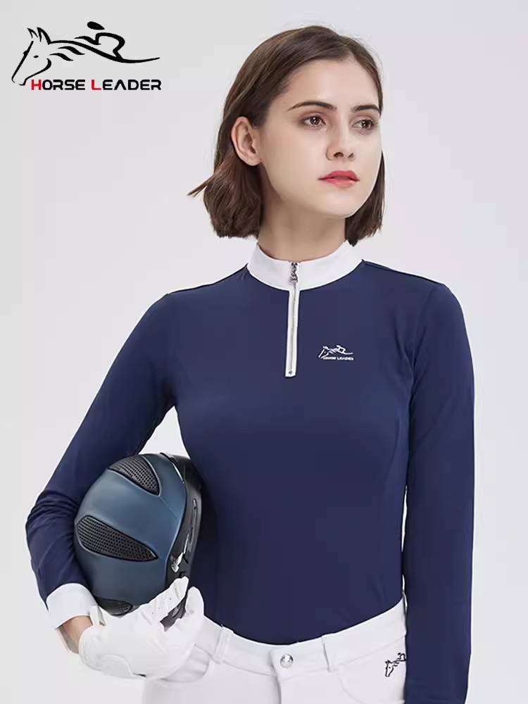 HorseLeader Ms. Spring and Summer Equestrian T -shirt Comfortable and breathable Knights Competition Female Equestrian Equipment