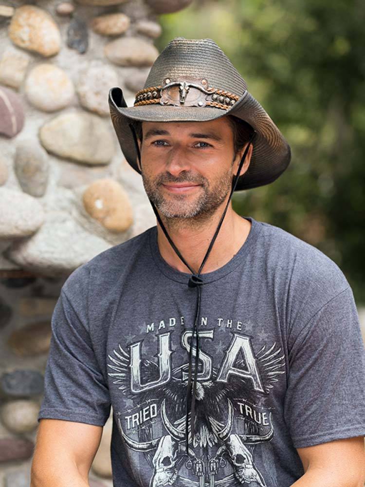 The Western Cowboy Rider Hat Straw Hat Twirling the American Generic Hat Campaign