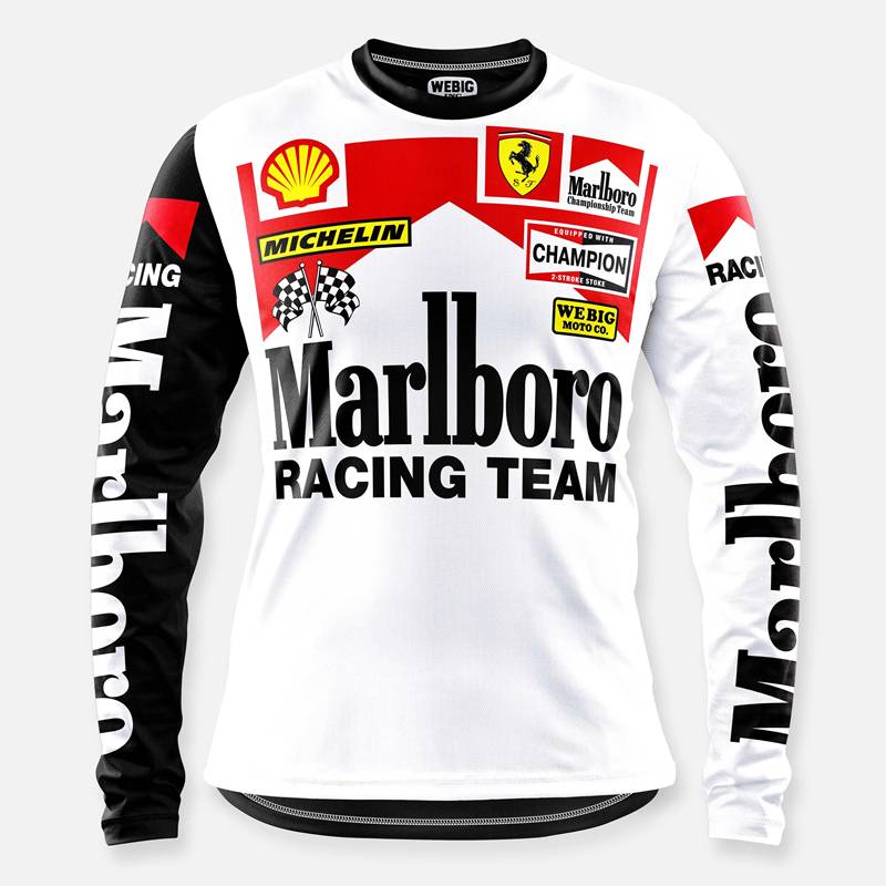 New Ferrari professional racing service motorcycle speed dry clothes off -road riding service surrender summer men's retro