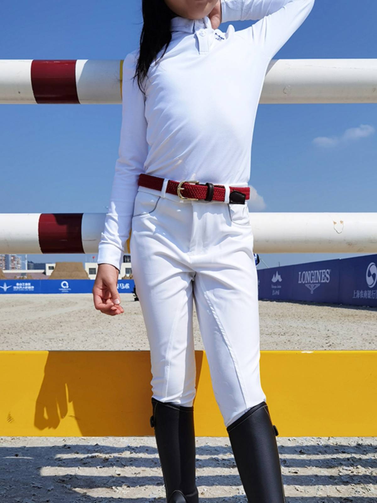 EPONA Children's Horse Riding Equipment Knight Belt Youth Sports Weaving Plastic Botes Equestrian Horse Pants Belt