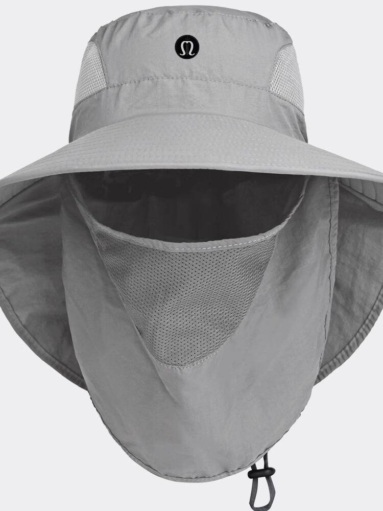 MMY LULU Genuine Outdoor Fisherman Hat Men's Sun Summer Summer Sunscreen Mask Protect the neck fishing mountaineering big hat