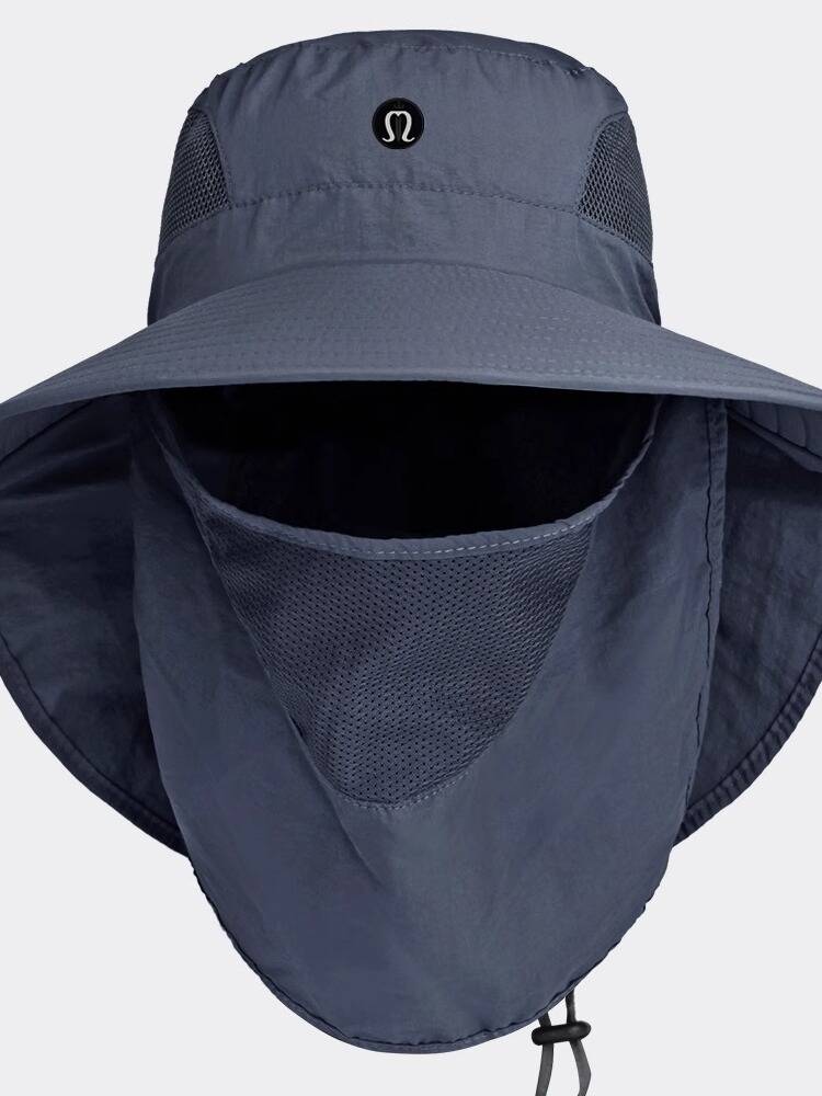 MMY LULU Genuine Outdoor Fisherman Hat Men's Sun Summer Summer Sunscreen Mask Protect the neck fishing mountaineering big hat