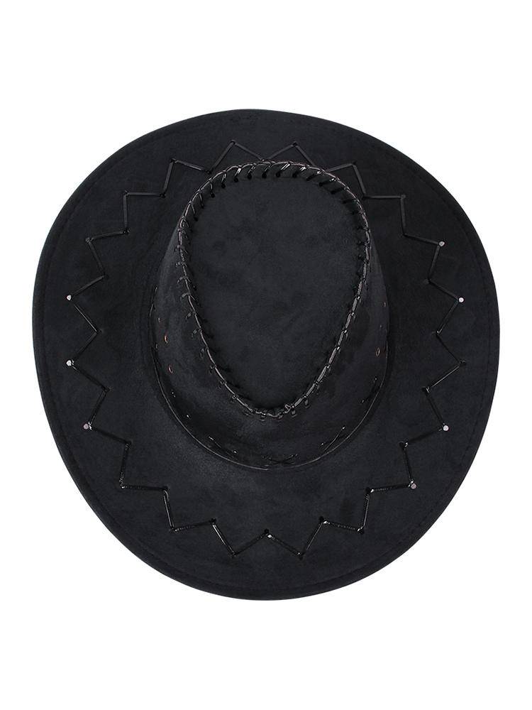 Bayaqi Western Cowboy Hat Outdoor Travel and Leisure Men's Grand Modeling Hat imitates suede suede summer sunscreen knight hat