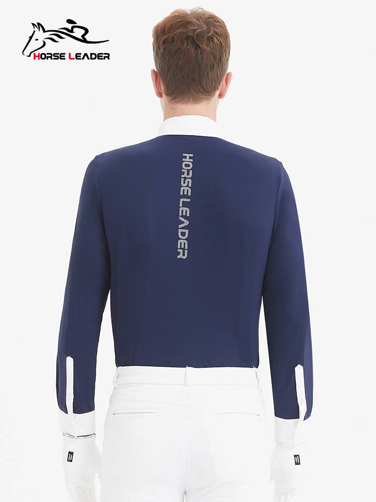 HorseLeader Equestrian T -shirt adult men's riding equipment Equipped with spring and summer four seasons high -sleeved shirt