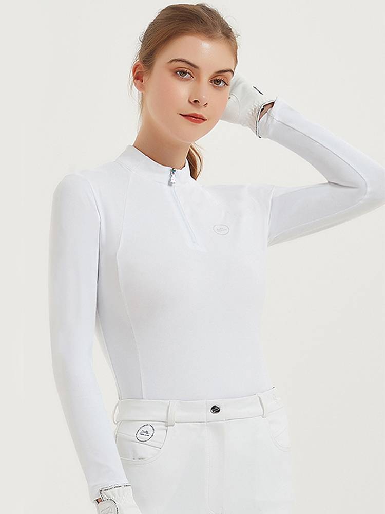 HorseLeader Equestrian Equestrian T -shirt T -shirts of spring and summer breathable ladies riding long -sleeved equestrian clothing top