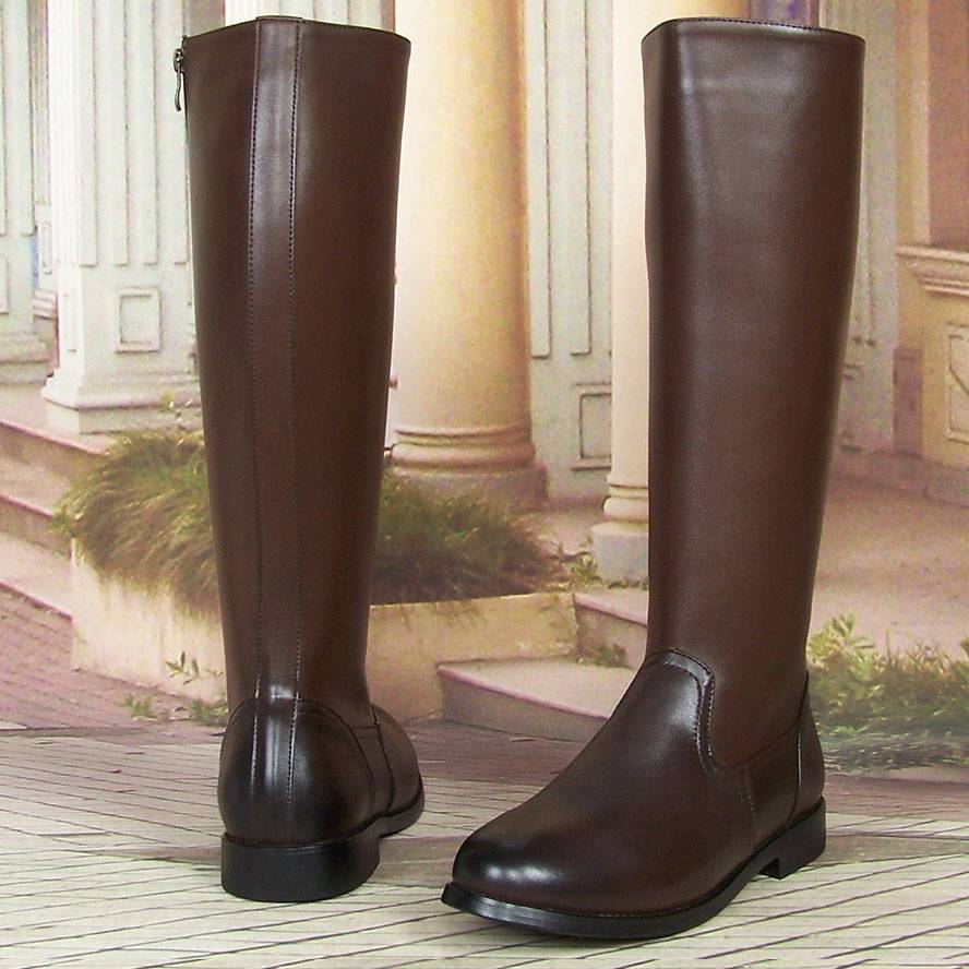 Leseul horse boots dark brown trendy cowhide review ceremonial guard fighters male long equestrian Western knight riding leather boots