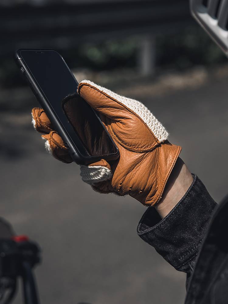 Motorcycle gloves thin locomotive riding gloves retro Hay leather glove women's men's knights are breathable summer