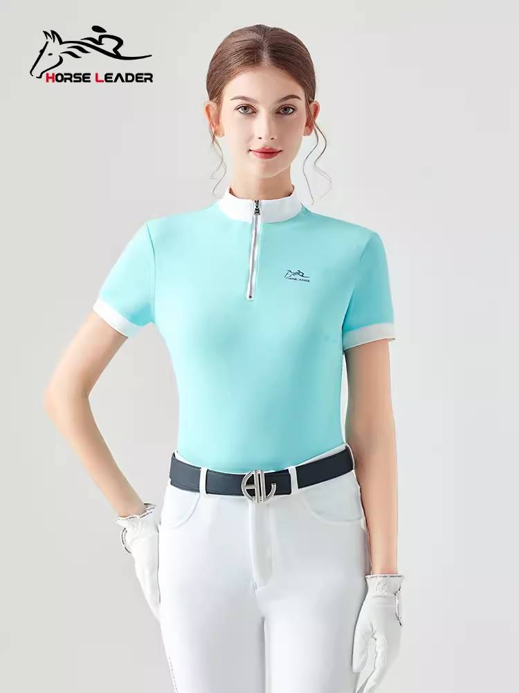HorseLeader Equestrian short -sleeved T -shirts Summer Equestrian Equipment Thin Fast -drying and breathable Knight Clothing Women