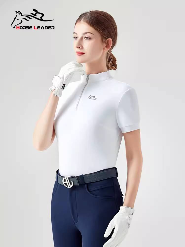 HorseLeader Equestrian short -sleeved T -shirts Summer Equestrian Equipment Thin Fast -drying and breathable Knight Clothing Women