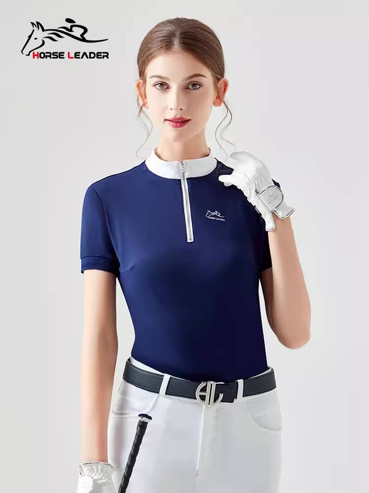HorseLeader Equestrian short -sleeved T -shirts Summer Equestrian Equipment Thin Fast -drying and breathable Knight Clothing Women