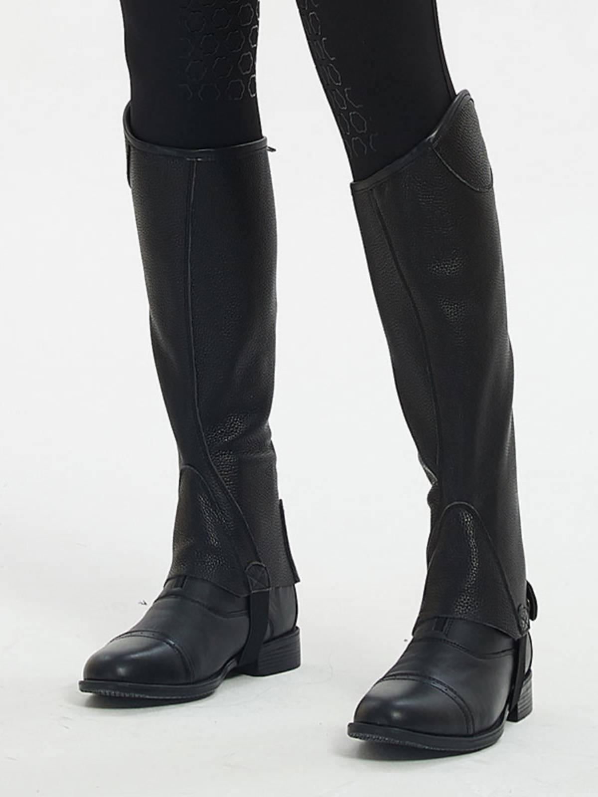 Adult equestrian leather leg protection children's horse riding training competition Knights equipped with men and women riding protective legs