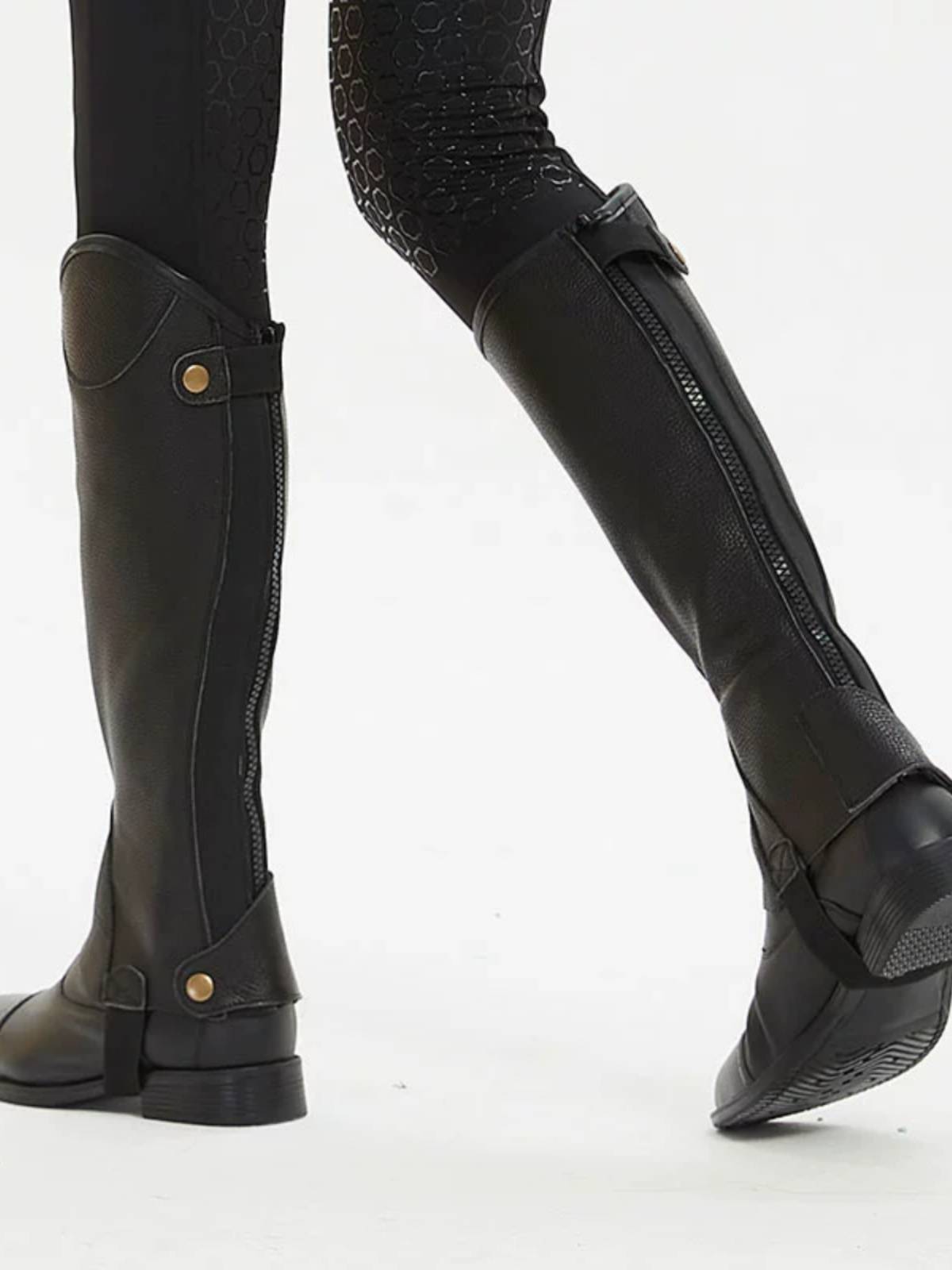 Adult equestrian leather leg protection children's horse riding training competition Knights equipped with men and women riding protective legs
