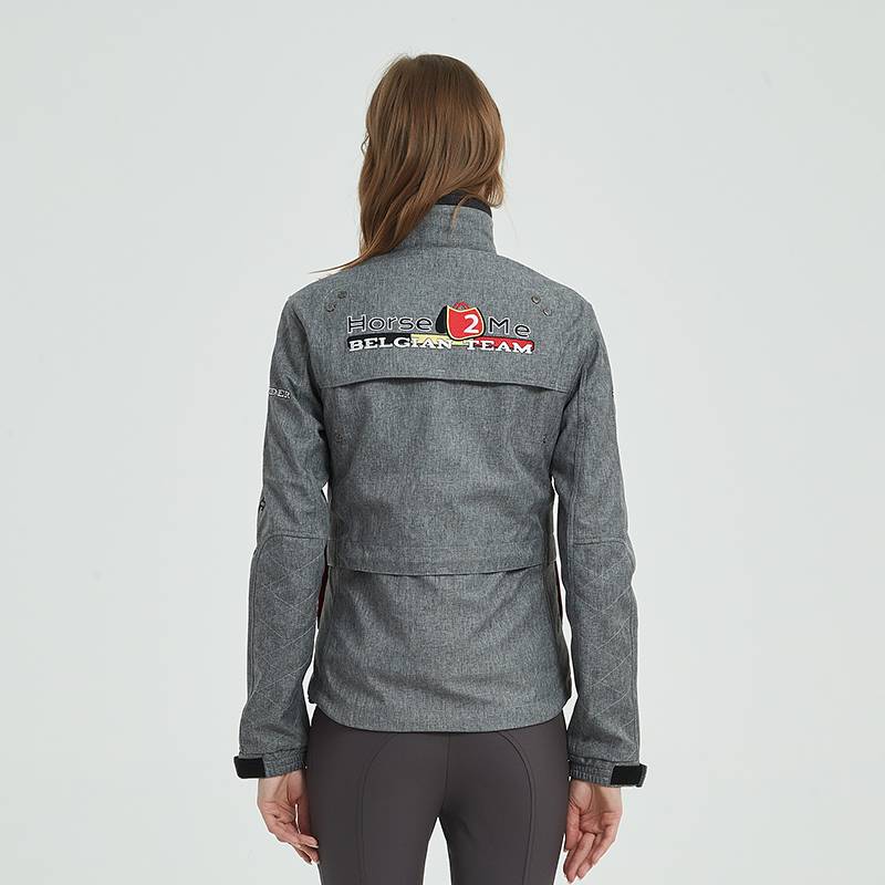Belgian national team autumn and winter long -sleeved men's and women's models can take off the inner biliary soft shell jacket equestrian top Knight clothing