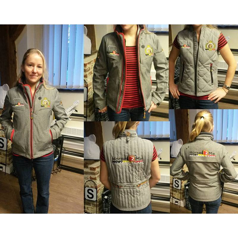 Belgian national team autumn and winter long -sleeved men's and women's models can take off the inner biliary soft shell jacket equestrian top Knight clothing
