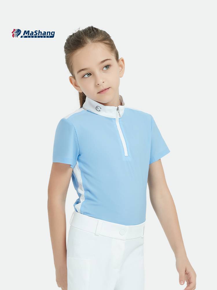 Mashangma horses T -shirt girls riding on partarishae short -sleeved knight equipment