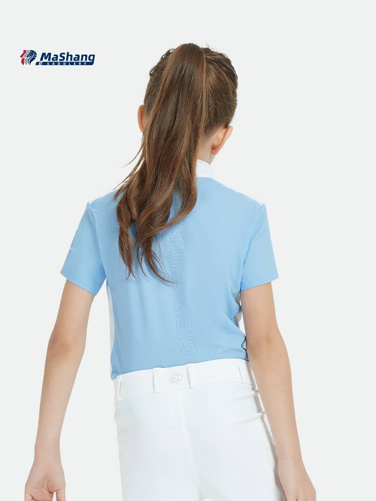 Mashangma horses T -shirt girls riding on partarishae short -sleeved knight equipment
