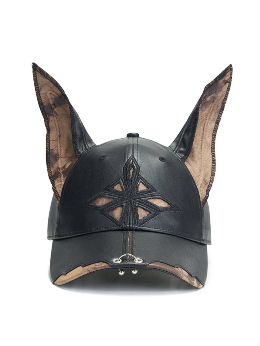 "Genzism Series" Dubin Water washed denim dog ears cross shelf baseball hat autumn wild trendy men and women