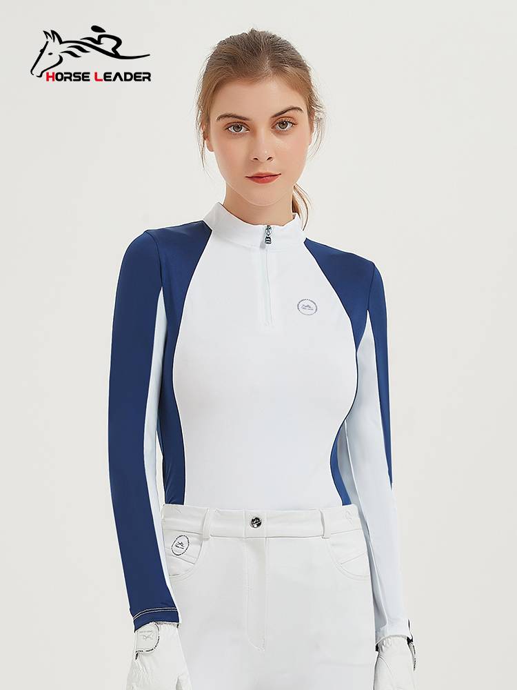 HorseLeader Equestrian Equestrian T -shirt T -shirts of spring and summer breathable ladies riding long -sleeved equestrian clothing top