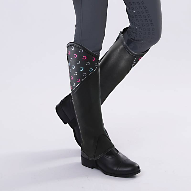 Silicone horseshoe printing legs riding horses and protective adolescent equestrian leg protection children's rider equipment professional horse riding supplies