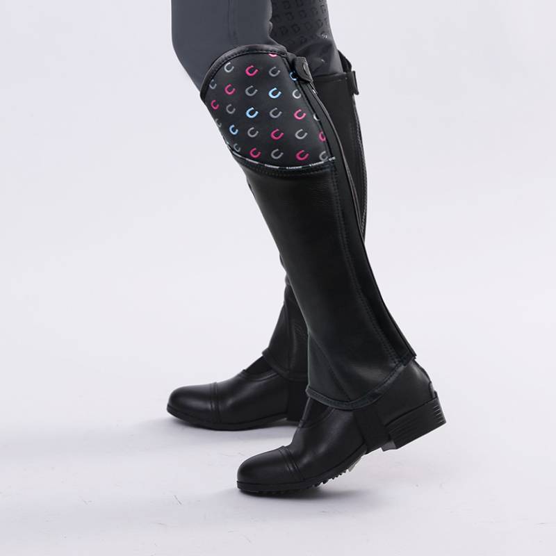 Silicone horseshoe printing legs riding horses and protective adolescent equestrian leg protection children's rider equipment professional horse riding supplies