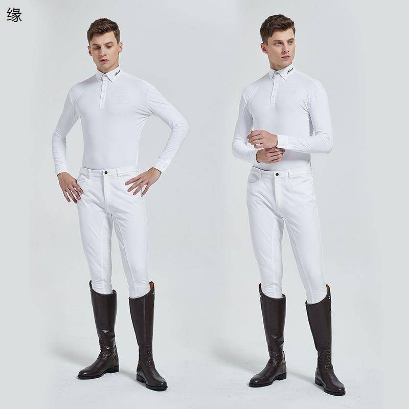 Professional male long -sleeved shirt equestrian equipment summer horse riding speed dry knight suit training horse race clothing