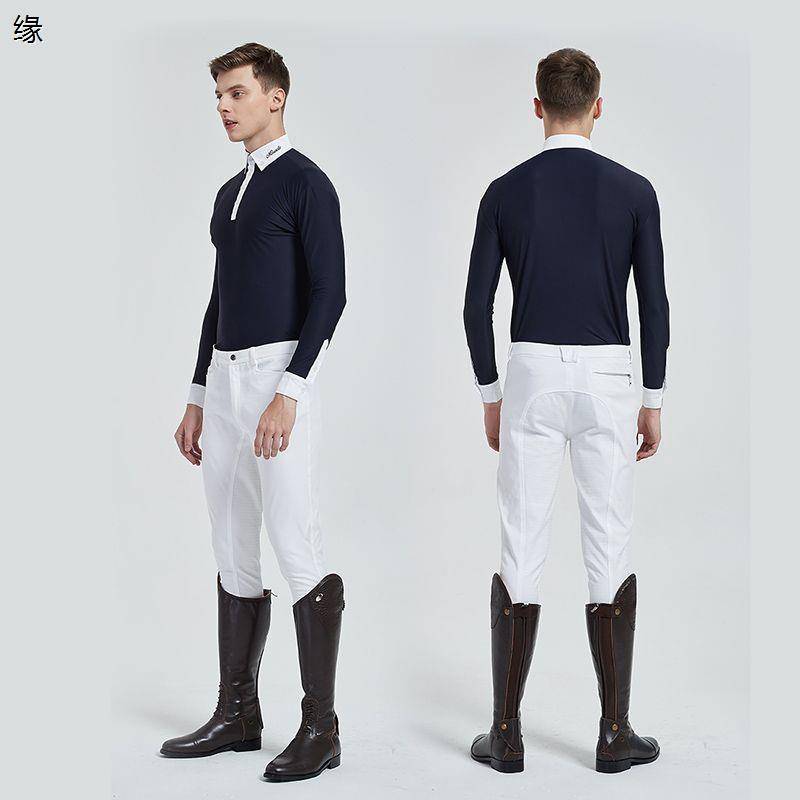 Professional male long -sleeved shirt equestrian equipment summer horse riding speed dry knight suit training horse race clothing