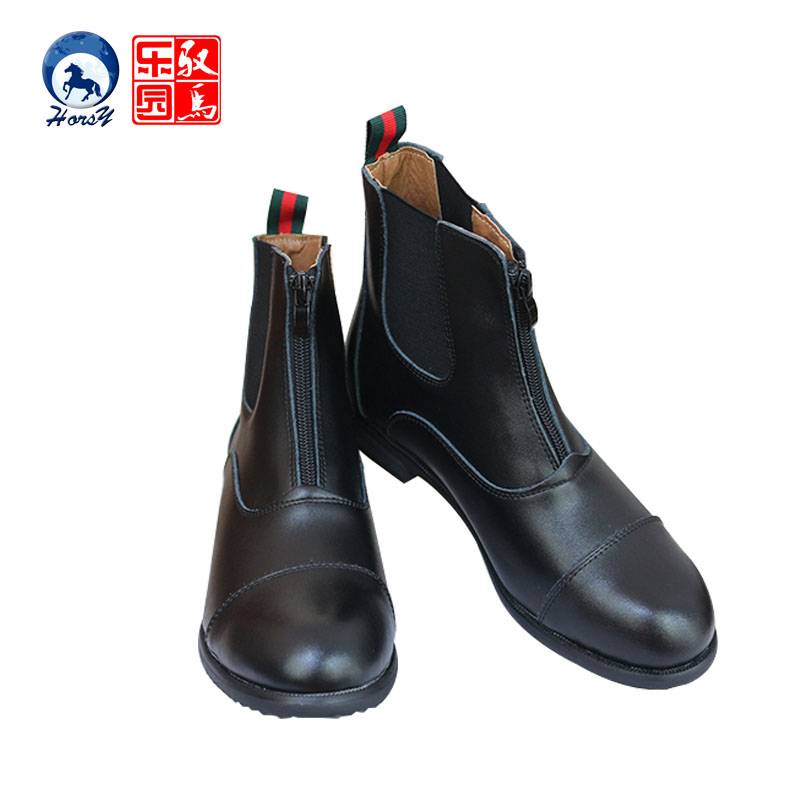 Horsy equestrian short horse boots men's and women's all -leather horses boots ride horse boots adult knight equipment equipment equestrian supplies