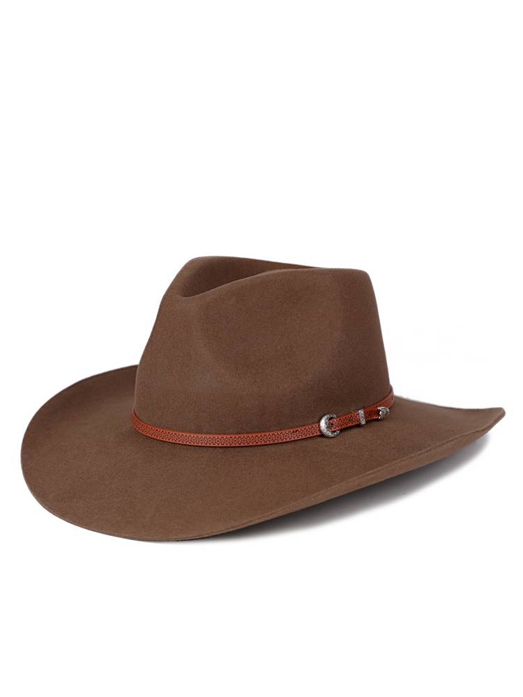 New big eaves Tibetan casual cowboy hat pure wool retro gentleman hat men's fashion trend outdoor felt hat