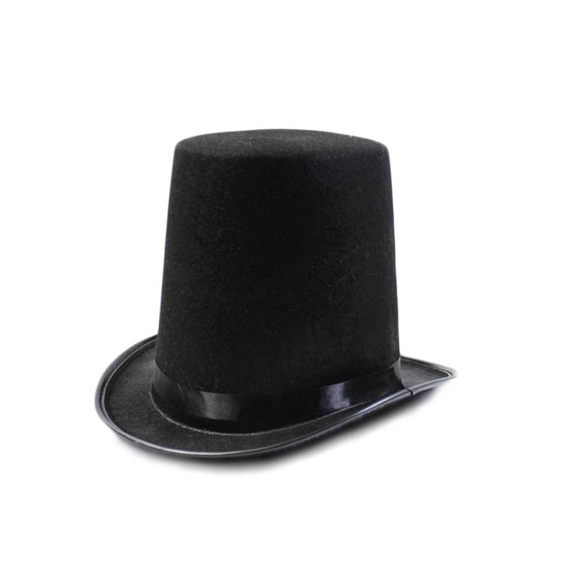 the black hat magician's 20-and-gold lincoln hat, and the blue hat, the french high hat
