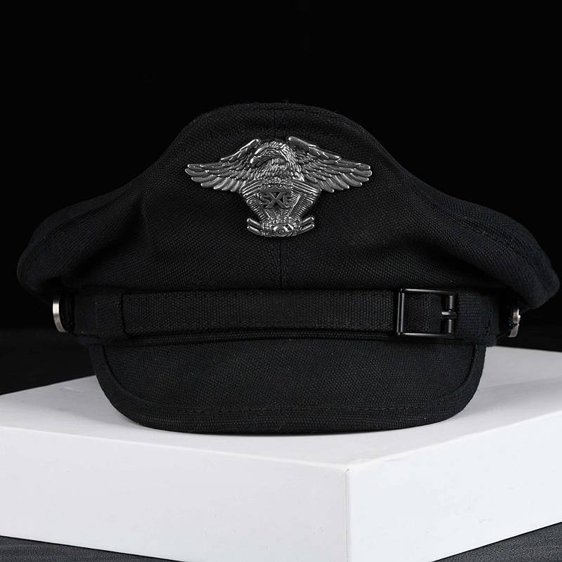 German Harley locomotive hat Men's autumn and winter canvas retro European and American Navy Captain Hat Muck Duck Tongue