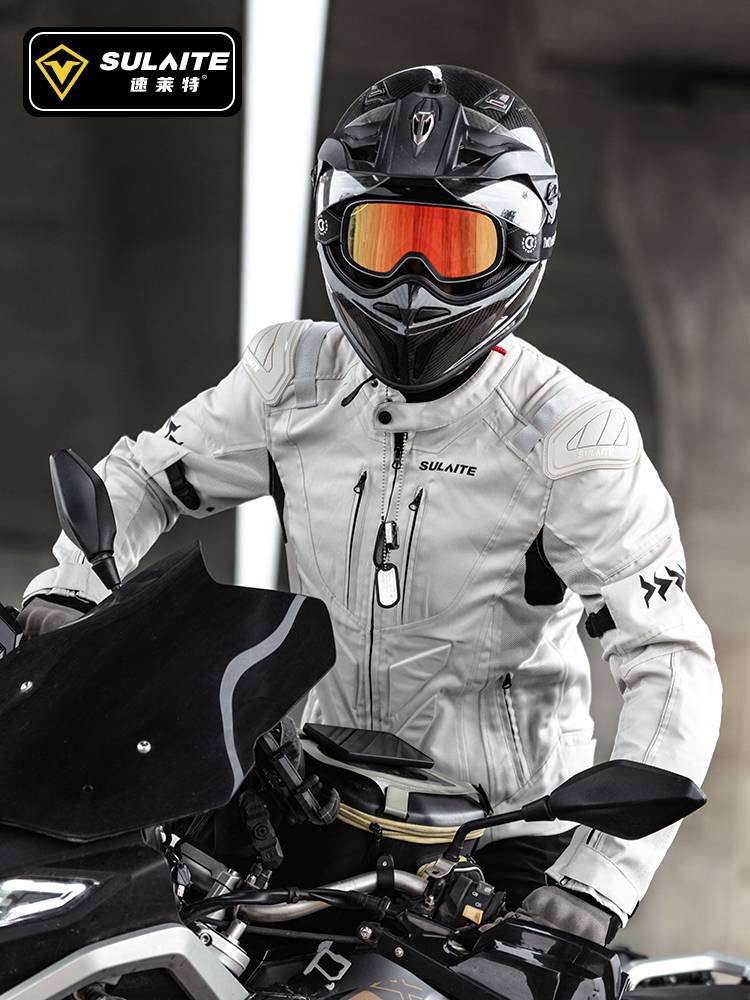 Summer breathable motorcycle riding service four seasons windproof warmth and cold -proof water -proof locomotive retro men's and women's racing clothes waterproof clothing