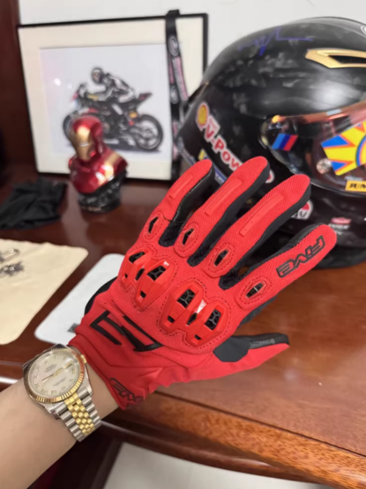 French Five Stunt EVO2 Motorcycle Cavaliers Circuit off -road anti -fall and air -breathable glove touch screen anti -screen