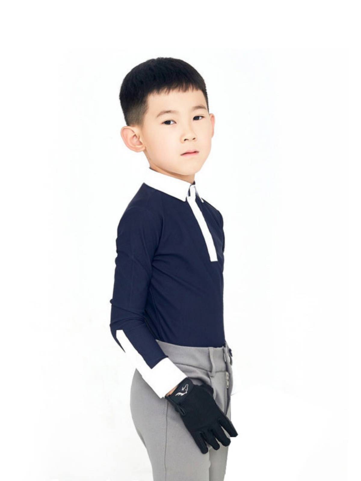 Children's equestrian long -sleeved shirt outdoor riding training boys thin breathable T -shirt knight equipment equestrian top