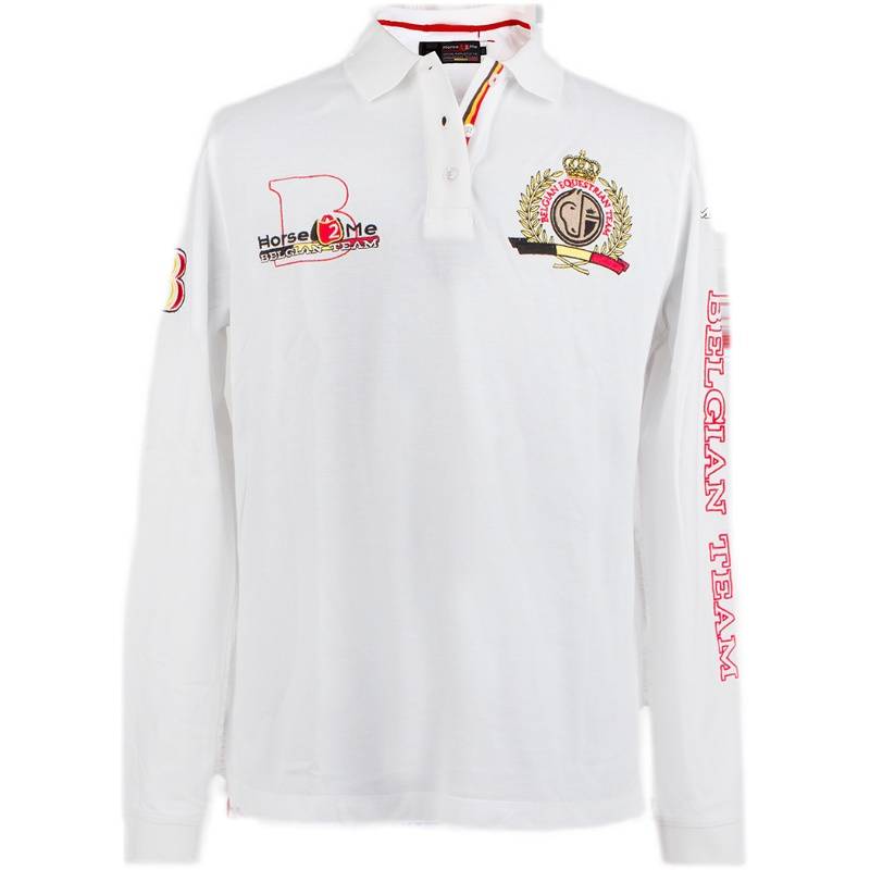 Belgian national queue series spring and autumn men's and women's long -sleeved POLO shirt equestrian jacket Knights are comfortable and breathable