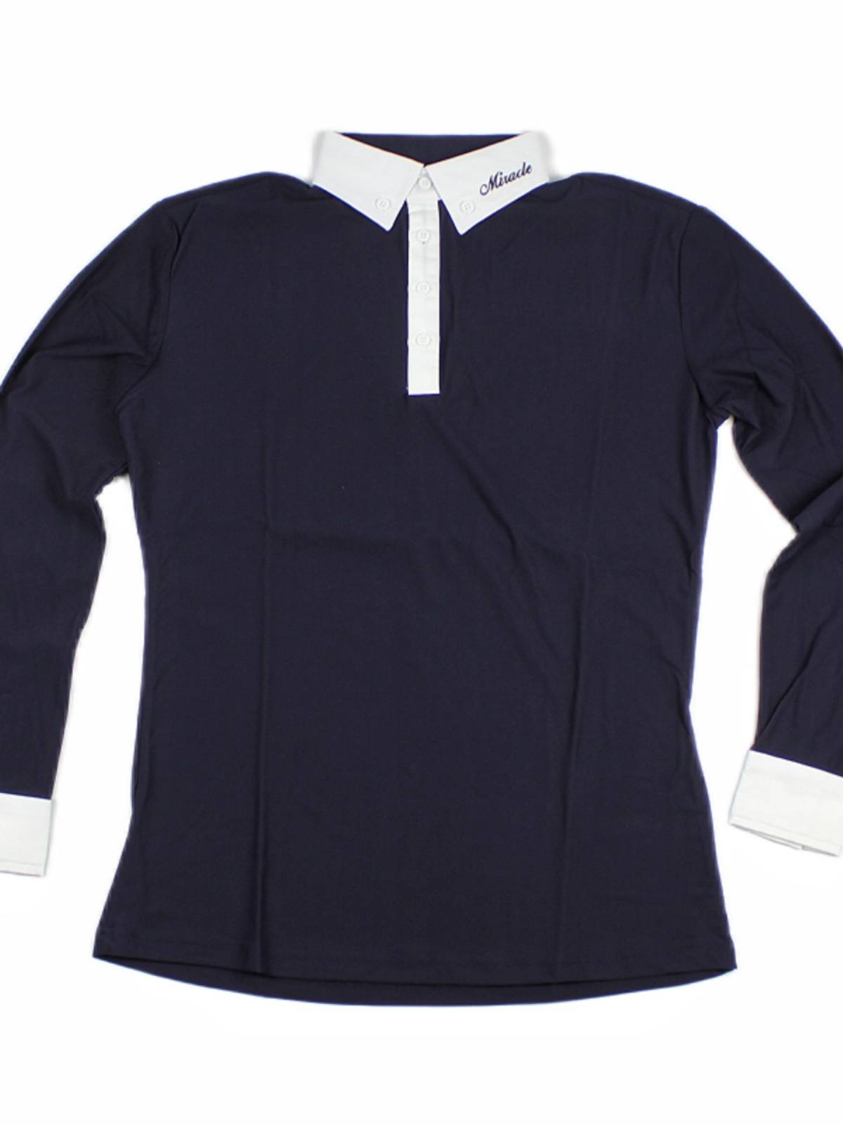 A long-sleeved cuffs T-shirts for adult men and children, pol shirts for horse racing, dry and white shirts