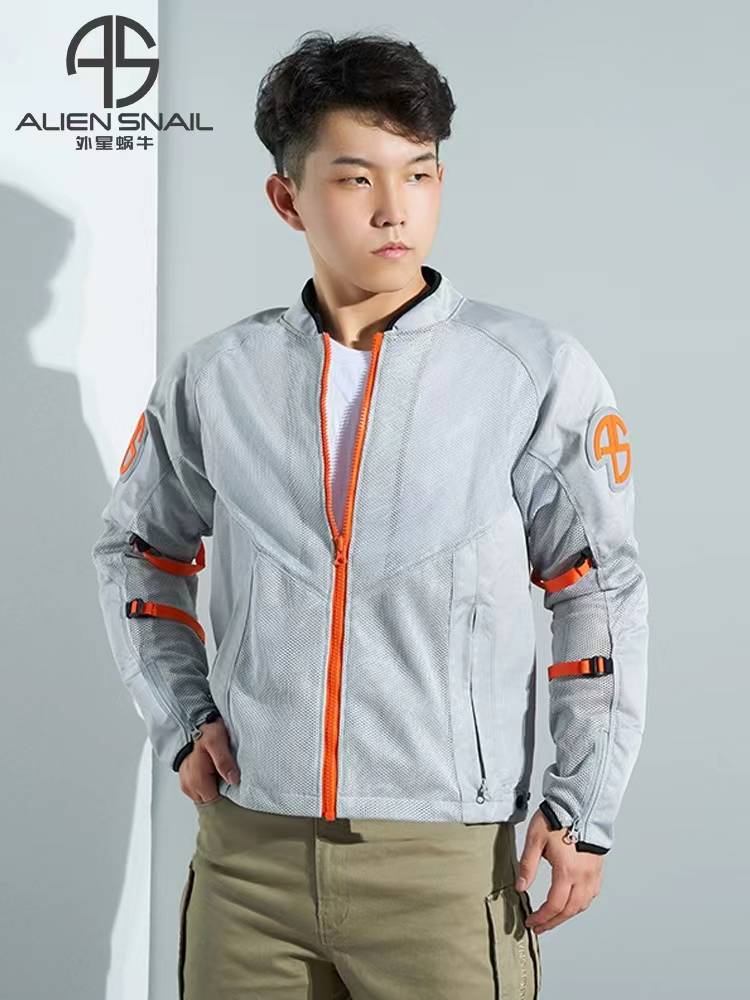 Alien snail summer net eye breathable motorcycle ride suit men's anti -fall knight locomotive uniform breakthrough