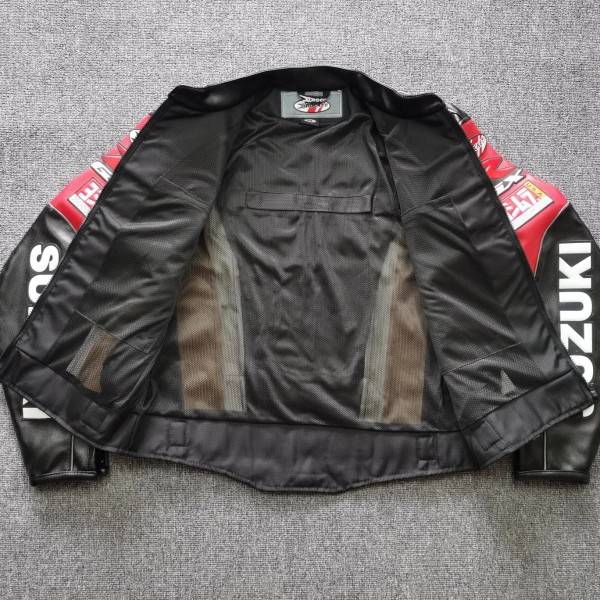 Suzuki leather jacket motorcycle riding service racing rider locomotive clothes off -road windproof warmth anti -crashing uniform